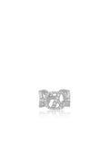 Zinitial Crystal Ring Scarf - Silver