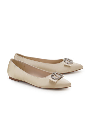 Zelia Flat Shoes - Beige