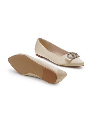 Zelia Flat Shoes - Beige