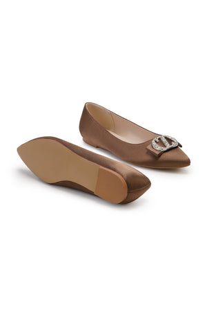 Zelia Flat Shoes - Brown
