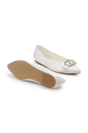 Zelia Flat Shoes - White