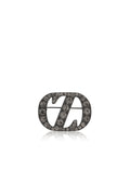 Zinitial Big Stone Brooch - Black
