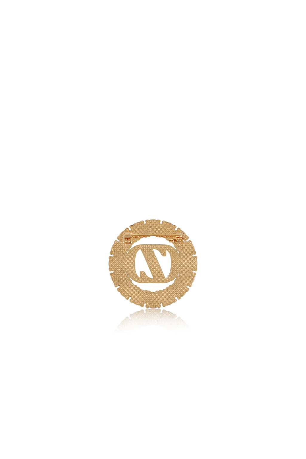 Zinitial Brooch - Gold Crystal
