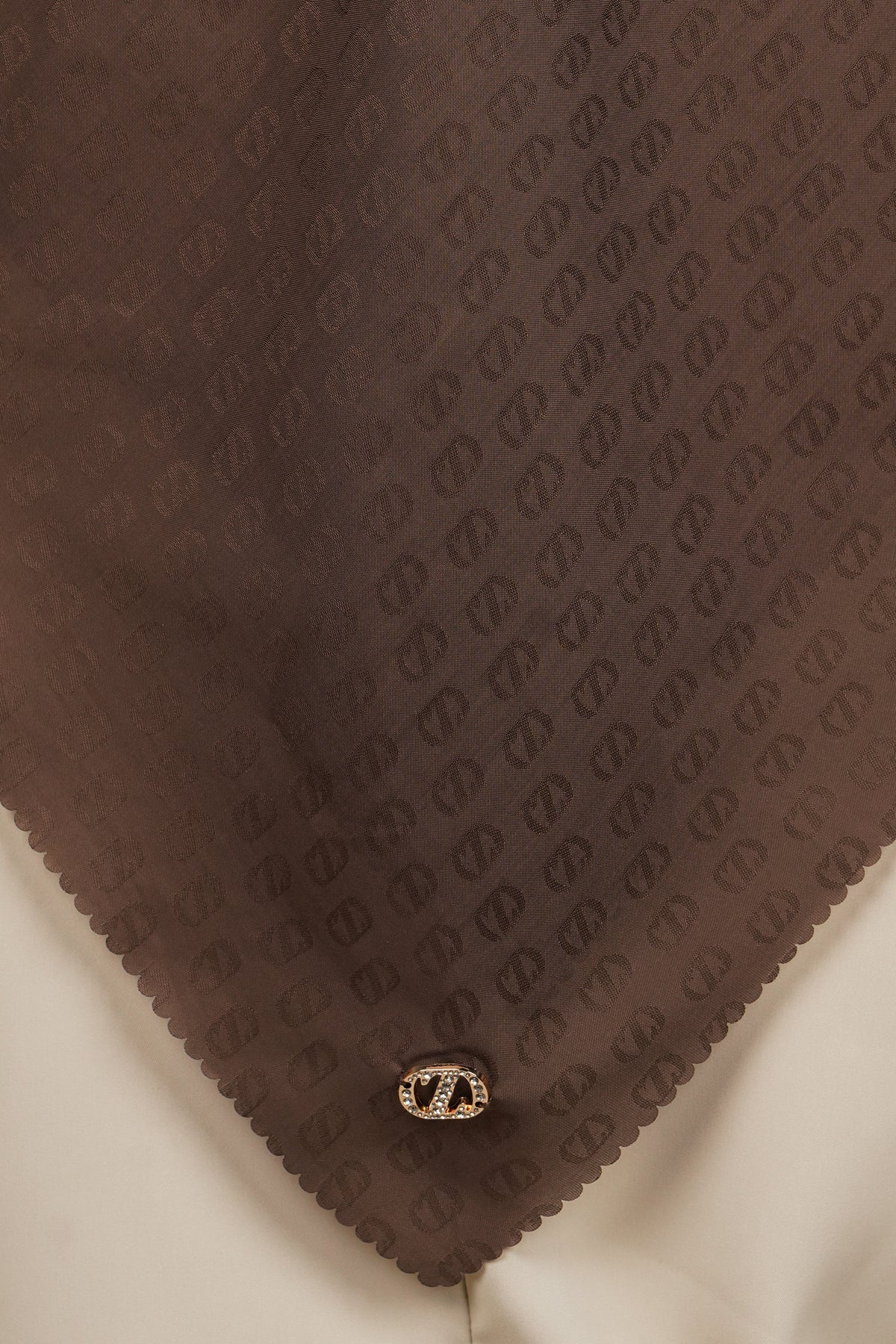 Zinitial Jacquard Scarf - Chestnut