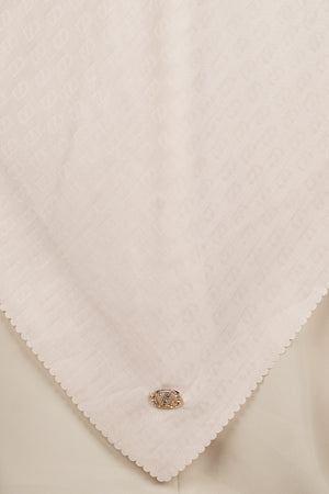 Zinitial Jacquard Scarf - Crystal Gray