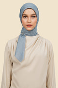 Zinitial Jacquard Scarf - Dusty Blue