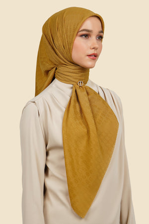 Zinitial Jacquard Scarf - Harvest Gold