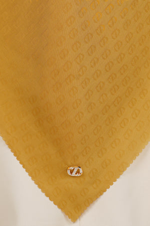 Zinitial Jacquard Scarf - Harvest Gold