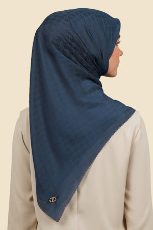 Zinitial Jacquard Scarf - Moonlit Ocean