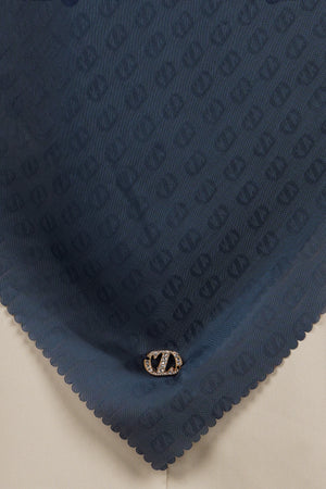 Zinitial Jacquard Scarf - Moonlit Ocean