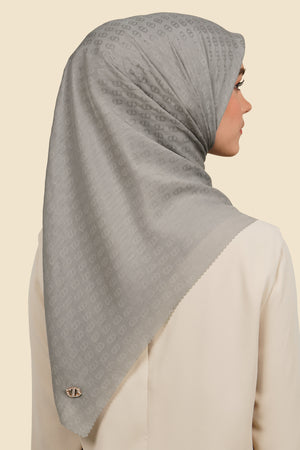 Zinitial Jacquard Scarf - Mourning Dove