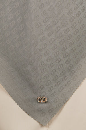 Zinitial Jacquard Scarf - Mourning Dove