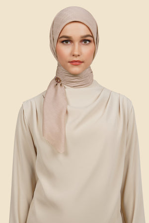 Zinitial Jacquard Scarf - Mushroom