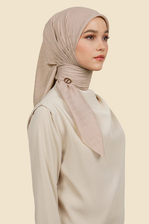 Zinitial Jacquard Scarf - Mushroom