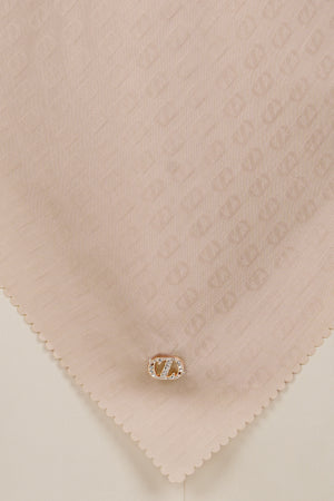 Zinitial Jacquard Scarf - Mushroom