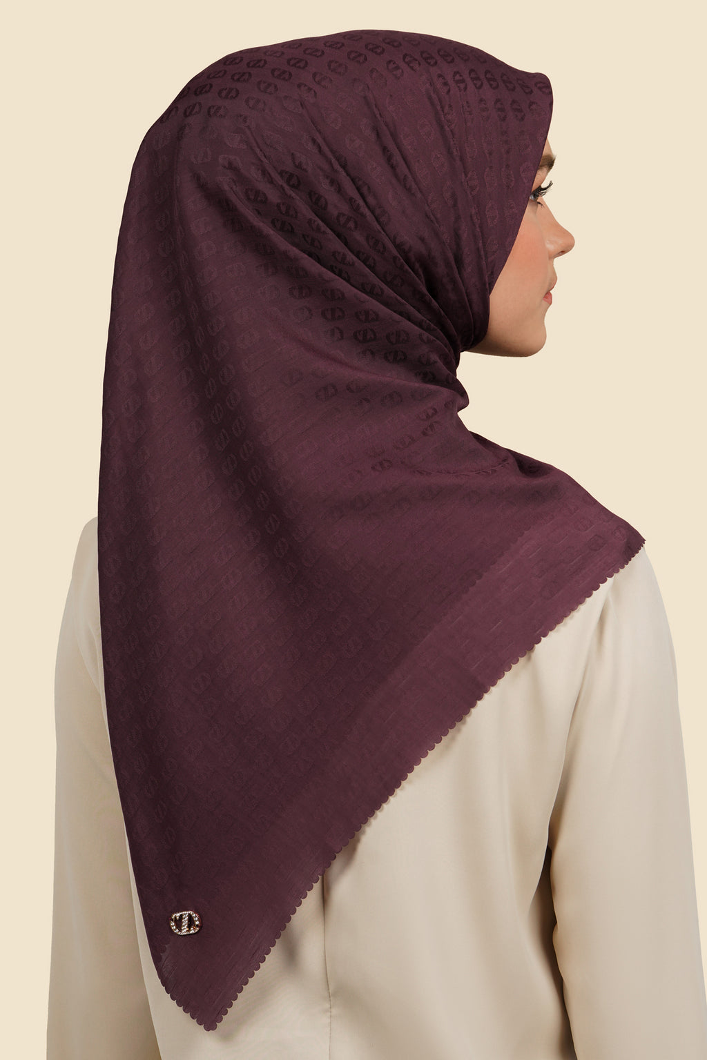 Zinitial Jacquard Scarf - Port Royale