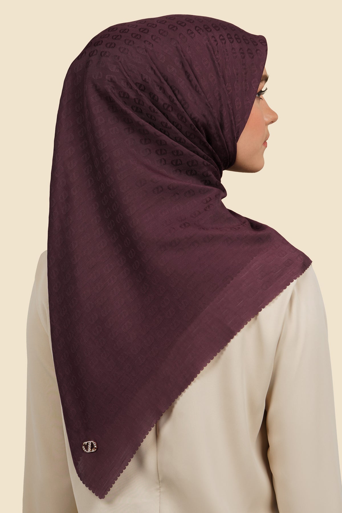 Zinitial Jacquard Scarf - Port Royale