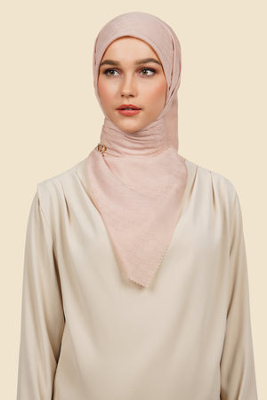 Zinitial Jacquard Scarf - Rose Smoke