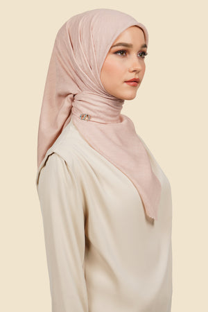 Zinitial Jacquard Scarf - Rose Smoke