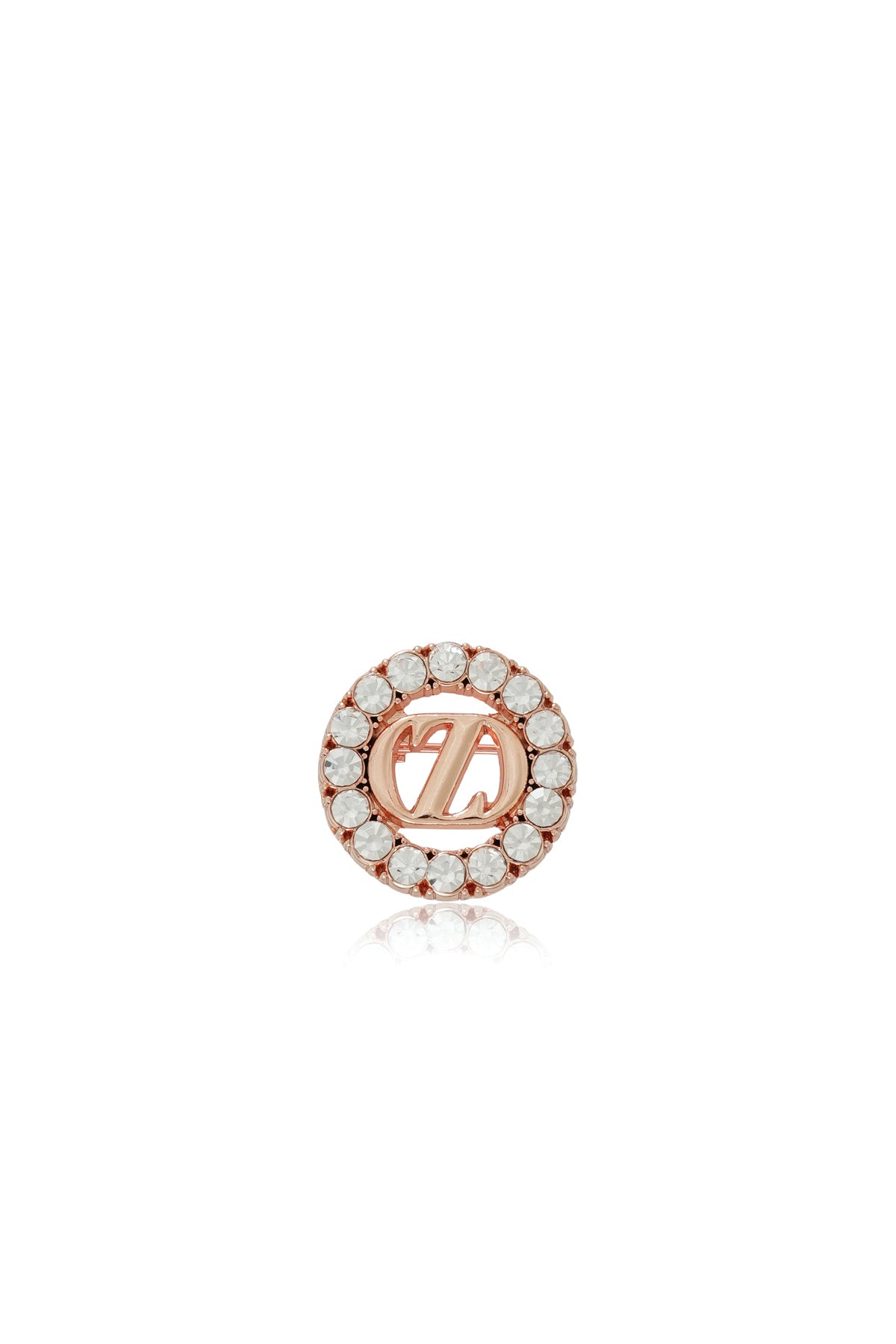 Zinitial Pin Brooch - Coral