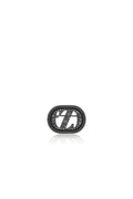 Zinitial Textured Brooch - Black