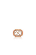 Zinitial Textured Brooch - Coral