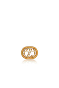 Zinitial Textured Brooch - Gold