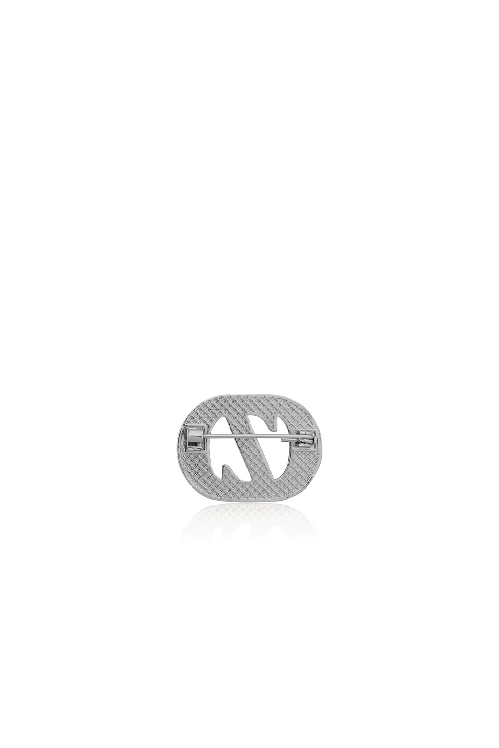 Zinitial Textured Brooch - Silver