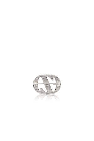 Zyta Pin Brooch - Crystal Silver