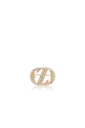 Zyta Pin Brooch - Rainbow Gold