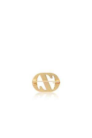 Zyta Pin Brooch - Rainbow Gold