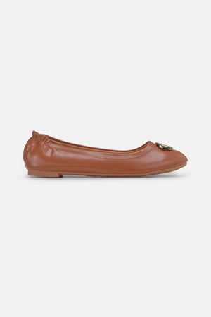 Elea Flat Shoes - Brown