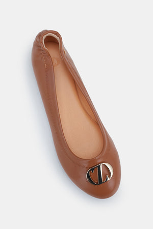 Elea Flat Shoes - Brown