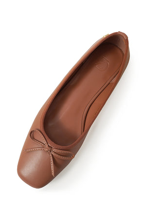 Poppy Flat Shoes - Brown