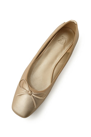 Poppy Flat Shoes - Gold