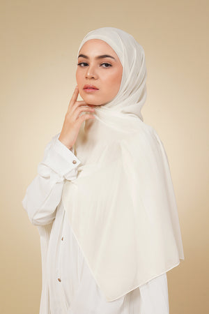 Myra Pashmina - Broken White