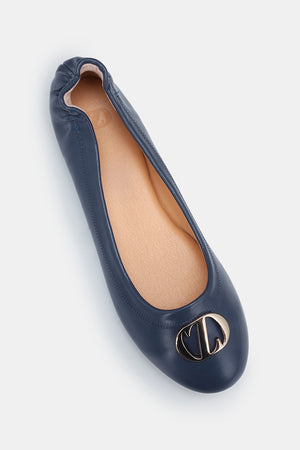 Elea Flat Shoes - Navy