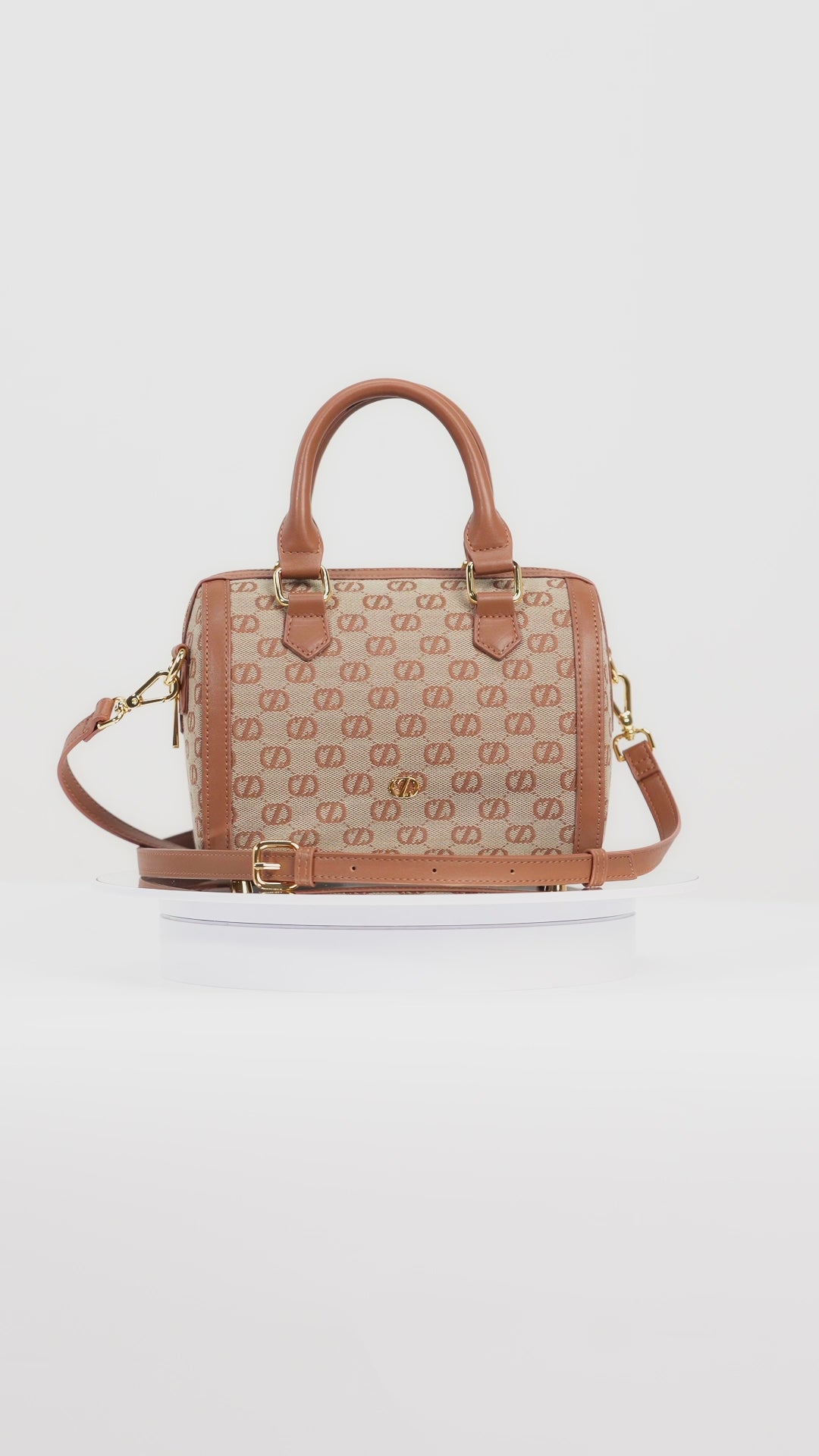 Sadie Small Jacquard Bag - Brown