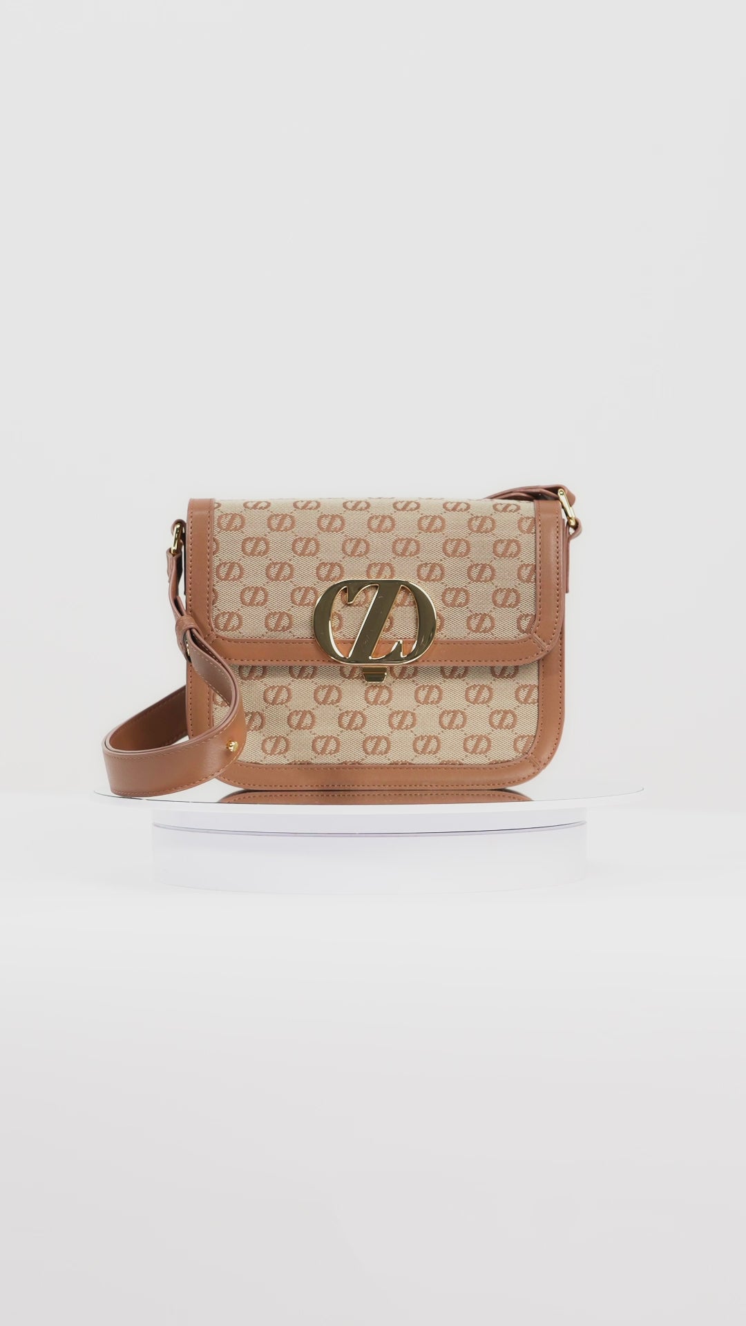 Elena Jacquard Bag - Brown
