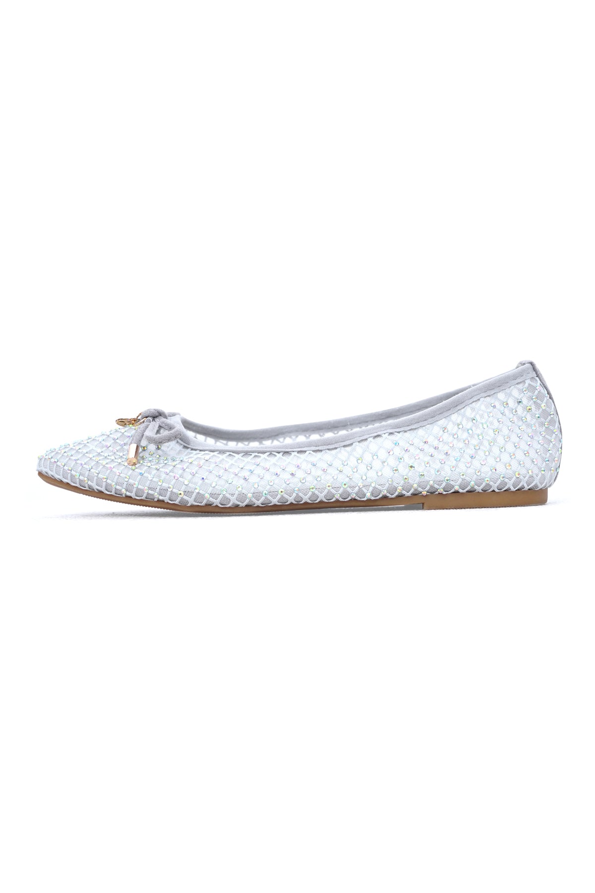 Fiona Flat Shoes - Silver