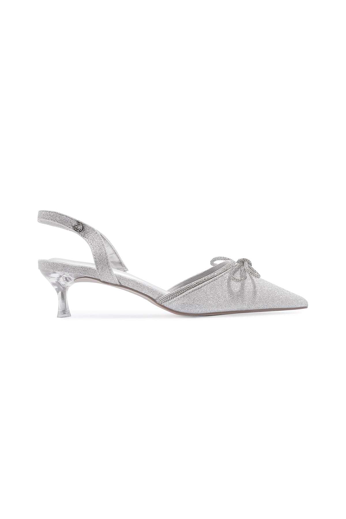 Bow Glitter Heels Silver ZYTADELIA
