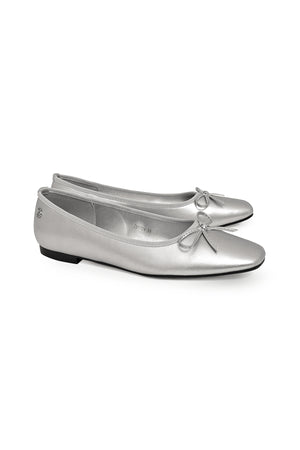 Poppy Flat Shoes - Silver