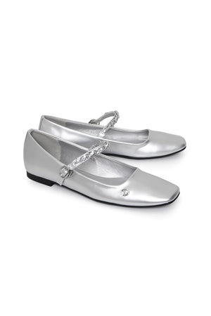 Ella Ballerina Shoes - Silver