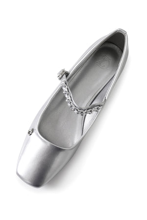 Ella Ballerina Shoes - Silver