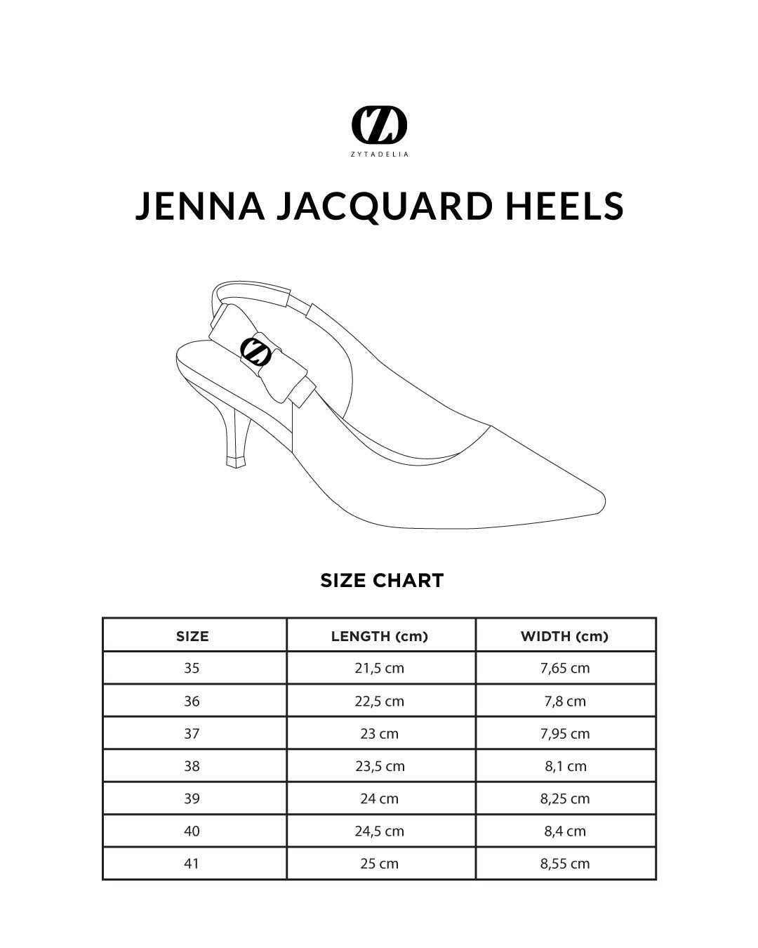 Jenna Jacquard Heels - Brown