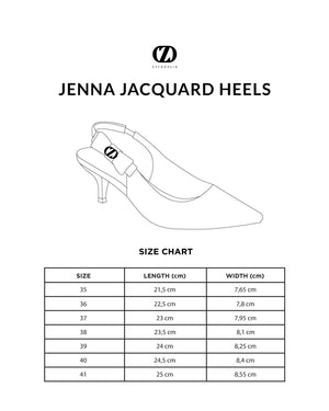 Jenna Jacquard Heels - Brown