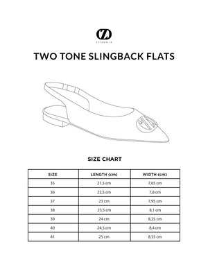 Two - Tone Slingback Flats - Denim