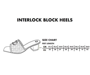 Interlock Block Heels - Black