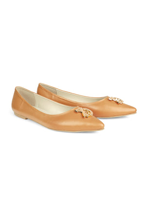 Livvy Flat Shoes - Tan