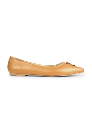 Livvy Flat Shoes - Tan